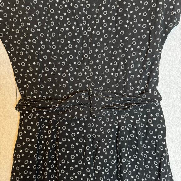 Chaps Jumpsuit Women’s Size 4 Viscose Navy Blue Lightweight Wide Leg Boho Casual - Picture 8 of 14